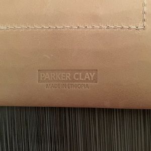 NWT - Parker Clay Abeba Leather Envelope
